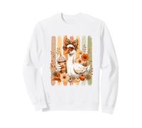 Preppy Fall Goose Coquette Autumn Pumpkin Spice Latte Retro Sweatshirt