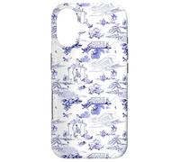 Preppy French Blue Toile Seaside Beach Chinoiserie Case for iPhone 17