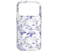 Preppy French Blue Toile Seaside Beach Chinoiserie Case for iPhone 17 Pro