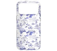Preppy French Blue Toile Seaside Beach Chinoiserie Case for iPhone 17 Pro Max