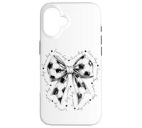 Preppy Game Day Soccer Coquette Bow Cool Soccer Mom Print Case for iPhone 16