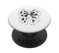 Preppy Game Day Soccer Coquette Bow Cool Soccer Mom Print PopSockets Adhesive PopGrip