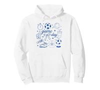 Preppy Game Day Vintage Soccer Mom Streetwear Graphic Print Pullover Hoodie