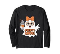 Preppy Ghoul - Funny Halloween Shirt Middle School Girl Long Sleeve T-Shirt