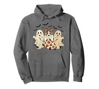 Preppy Halloween Leopard Cute Ghost Trio Retro Aesthetic Pullover Hoodie