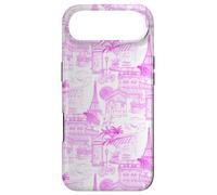 Preppy Hot Pink Paris Toile Cafe Poodle Eiffel Arc Trees Case for iPhone Air