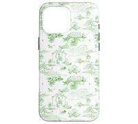 Preppy Kelly Green Toile Coastal Seaside Beach Chinoiserie Case for iPhone 16 Pro Max