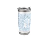 Preppy Light Blue Leopard, Palm Leaf Jungle Stainless Steel Insulated Tumbler
