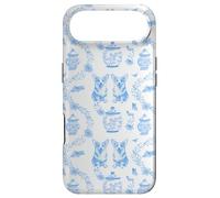 Preppy Light Blue Toile Welsh Pembroke Corgi Dog Case for iPhone Air