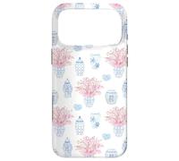 Preppy Pink And Blue Chinoiserie Ginger Jar Case for iPhone 17 Pro Max
