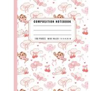Preppy Pink Composition Notebook: - Coquette-Inspired Girly Journal with Bows | Wide Ruled | 7.5 x 9.25” | 110 Pages