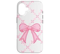Preppy Pink Ribbon Bow And Trendy Coquette Aesthetic Stuff Case for iPhone 16