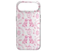 Preppy Pink & White Toile Golden Retriever Dog Case for iPhone Air