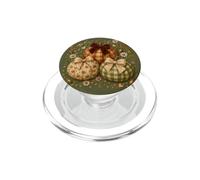 Preppy Pumpkin Patch Plaid Bows Leopard Fall Coquette Art PopSockets PopGrip for MagSafe