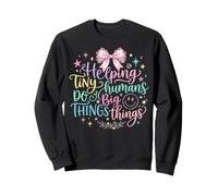 Preppy Teachers Kids Helping Tiny Humans Do Big Things Sweatshirt