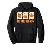 Preppy Tis The Season Fall Football Coffee Coquette Pumpkin Pullover Hoodie