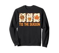 Preppy Tis The Season Fall Football Coffee Coquette Pumpkin Sweatshirt