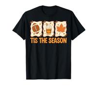 Preppy Tis The Season Fall Football Coffee Coquette Pumpkin T-Shirt