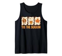 Preppy Tis The Season Fall Football Coffee Coquette Pumpkin Tank Top