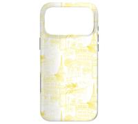 Preppy Yellow Paris Toile Cafe Poodle Eiffel Arc Trees Case for iPhone 17 Pro Max