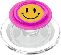 Preppy Yellow & Pink Happy Smiling Face PopSockets PopGrip for MagSafe