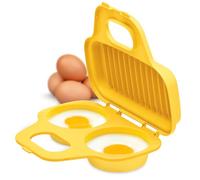 PrepSolutions Microwave Egg Poacher - Yellow, Easy-to-Use for Low-Calorie Breakfasts and Lunches