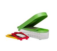 Prepworks by Progressive Dice and Slice Chopper, 3 Interchangeable Blades, Veggie Chopper, Fruit Chopper, Onion Chopper, Non-Skid Base