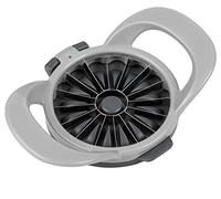 PrepWorks by Progressive Dishwasher Safe 16-Slice Thin Apple Slicer and Corer with Attached Safety Cover (Grey)