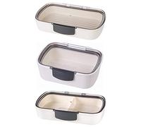 Prepworks Deli ProKeeper 3-Piece Set: Mini (0.66 QT), Split (1.45 QT), and Standard (1.45 QT) Airtight Containers with Silicone Seals, Clear Lids, Date Windows & Grooved Bottoms to Keep Food Fresh