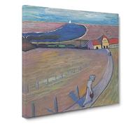 Prerow Station by Marianne von Werefkin Canvas Print | Gallery Wrapped 30mm Frame Wall Art | 14x14 inches | Ready to Hang | Classic Picture | Living Room Bedroom Lounge Office
