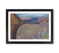 Prerow Station by Marianne Von Werefkin Framed Print | A2 Black Framed Wall Art | Ready to Hang | Modern Nature Picture | Living Room Bedroom Lounge Office