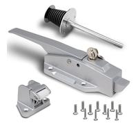 Preruner 0058 Safeguard Radial Latch Door Handle Complete Latch Kit, Walk in Cooler Door Handle Radial Latch (Foggy White, 1/8 In-1/4 in(Flush))