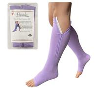 Presadee Open Toe 15-20 mmHg Zipper Compression Overnight Leg Relief Purple Sock (3X-Large)