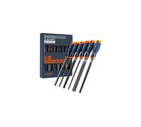 Presch file set metal and wood 6 pcs. - professional file set incl. half-round rasp, flat stump file, half-round file, round file, triangular file and