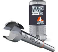 Presch Forstner Drill Bit Ø 15mm - Drill bit for wood with high-precision centering point for perfect round holes - Reliable performance with optimized longevity
