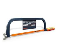 Presch Hacksaw 300mm - with BI-Metal Saw Edge for Precise Work - 90° Rotation of the Saw Edge for Horizontal & Vertical Sawing - Quick Change of Saw Edges - Metal Saw, Hand Saw for Metal Sawing