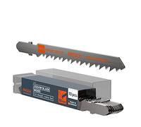 Presch Jigsaw Blades Wood 10 pcs. (Fast, Straight) - Rapid, Straight Cut (5-50mm) - Durable T-Shaft Saw Blades for All jigsaws - Saw Blades for chipboard Sheets, softwood, MDF and Many More