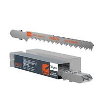 Presch Jigsaw blades Wood 10 pcs. (Fine, curve) - Very clean curved sawing (4-30mm) - Durable T shank saw edges for all jigsaws - Saw edges for chipboard sheets, softwood, MDF and many more