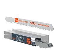 Presch Jigsaw Blades Wood 10 pcs. - Very Clean, Straight Edges (3-30mm) - Durable T Shank Saw Edges for All jigsaws - Fine Saw Edges for chipboard Sheets, softwood, MDF and More