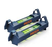 Presch Line Spirit Level 2 pcs. - Extremely Secure Hold Thanks to Safety Hooks - Lightweight Design for Perfectly Aligned String - Shatterproof Acrylic Glass - 360° Readable for Precise Alignment