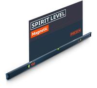 Presch Magnetic Spirit Level 150cm - Shatterproof Vial with Gradient Markings - Vertical Viewing Window - Innovative Anti-Slip end caps - Precision Measuring Surface