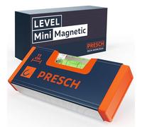 Presch Mini Level 11cm - Reinforced Magnet for Maximum Adherence - Compact Design - Innovative Impact Protection & Shatterproof Acrylic Glass - Exact Alignment with Unbeatable Accuracy