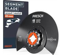 Presch Multitool Blade for Wood & Metal 85 mm - Starlock multi tool blade for tool-free replacement - Highest precision thanks to BI-metal teeth - Perfectly fitting multitool accessorie