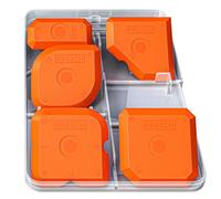 Presch Sealant Finishing Tool Set 5pcs. - Perfect Joints Thanks to Very Straight Edges - Special knobs for Easy Picking up - Ideal for sealants Like Acrylic and Silicone - Grout Sealer with Box