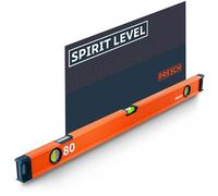 Presch Spirit Level 80cm - Shatterproof Vial with 2% Gradient - Vertical Viewing Window - Innovative Anti-Slip end caps - Precision Measuring Surface