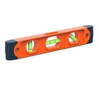 Presch Spirit Level Magnetic 230mm - Small, Unbreakable and Magnetic Torpedo Level with 3 Bubbles for Builders