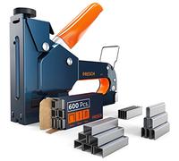 Presch Staple Gun with Staples - 600pcs. Heavy Duty Stapler for Wood, Cable, Wire, Furniture, Wall and Carpet - Upholstery Staple Gun