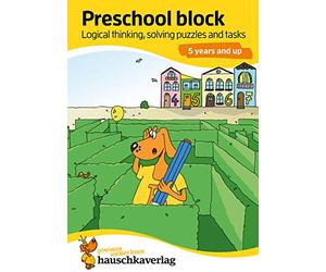 Preschool Activity Book for 5 Years - Boys and Girls - Logical thinking, Puzzles and Brainteasers: Colourful puzzle block - fun educational ... activity pads for kindergarten and preschool)