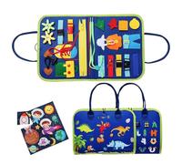 Preschool Activity book, Learning Board, Fine Motor Skill Activity Binder for Road Trips, Life Skills Development Toy for Kindergarten, Home School, Travel or Quiet Play