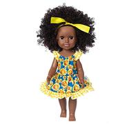 Preschool Age 3 Girls African Curly Black Vinyl Black Baby Education Begin Again Puzzles Bilingual (E, One Size)